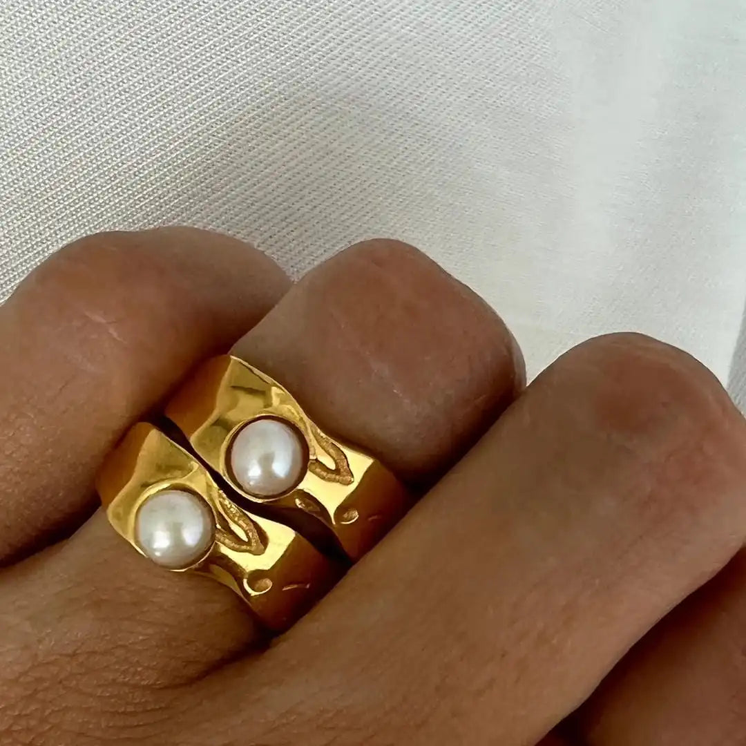 Grace — Vintage Gold Pearl Ring