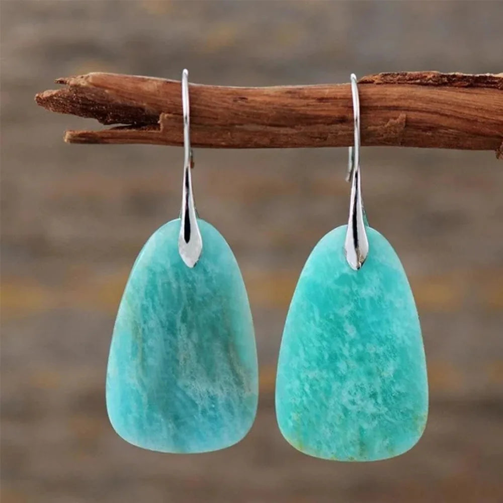 Sheila — Vintage Earrings with Turquoise Stone