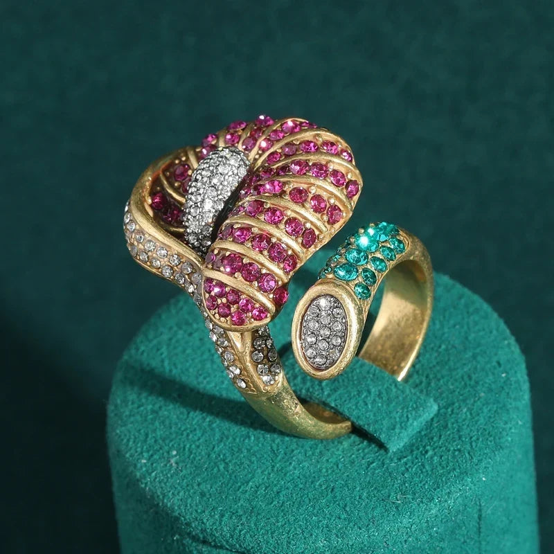 Lilith — Abstract Flower Crystal Ring