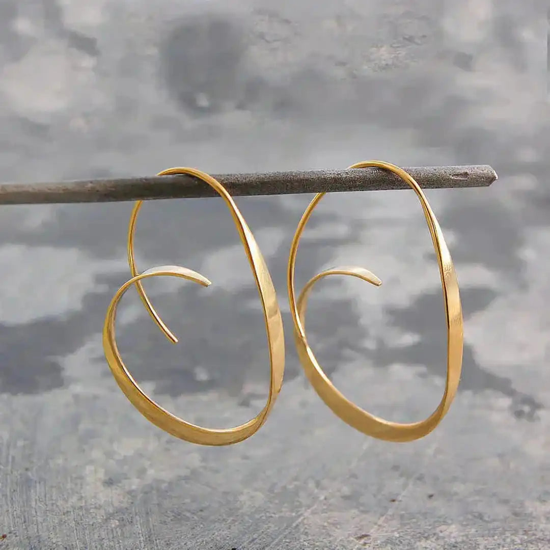 Eloise — Open Spiral Drop Earrings