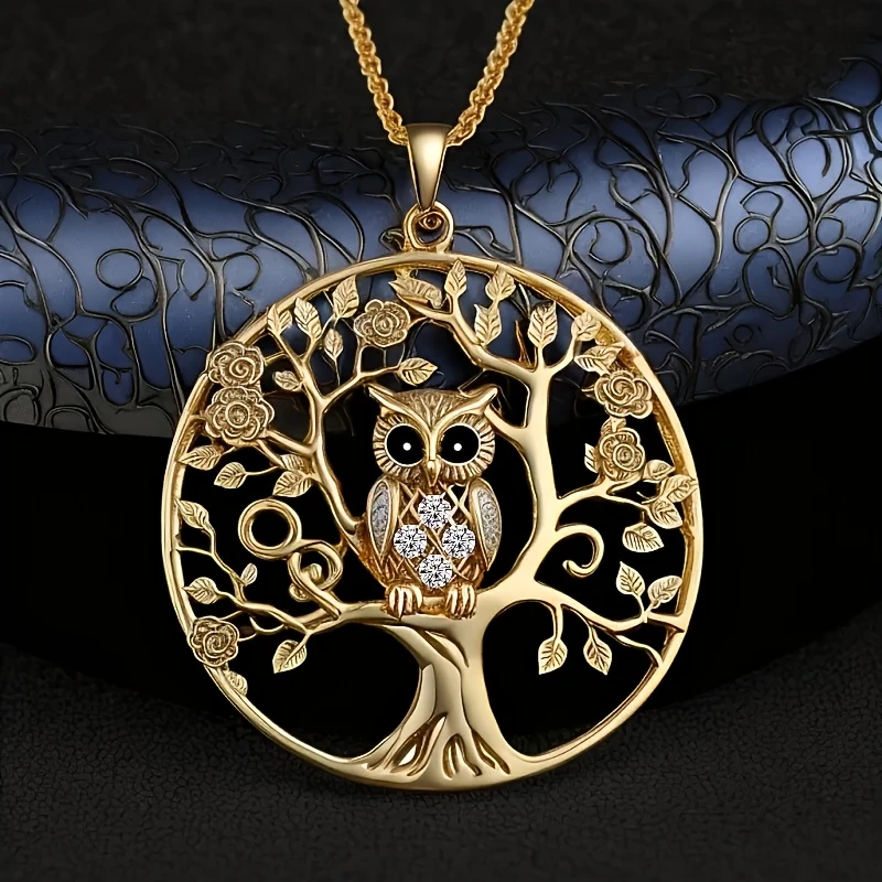 Faith — Golden Owl Tree of Life Necklace
