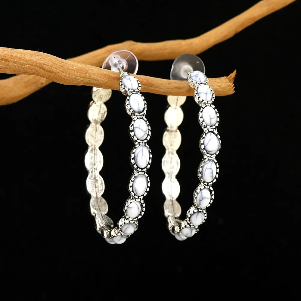 Esme — Vintage Oval Hoop Earrings