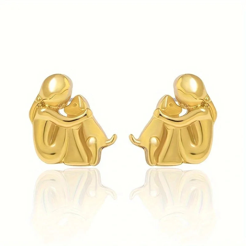 Tilda — Silver and Gold Two-Tone Hug Earrings