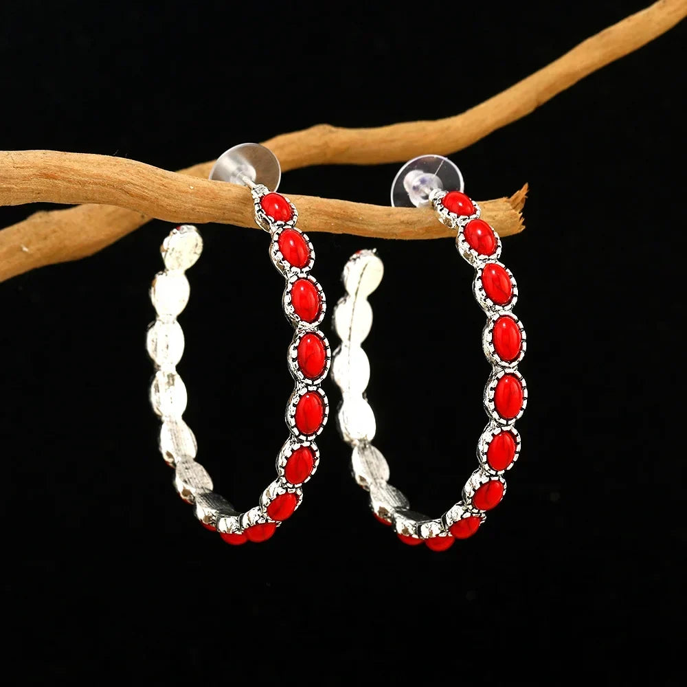 Esme — Vintage Oval Hoop Earrings