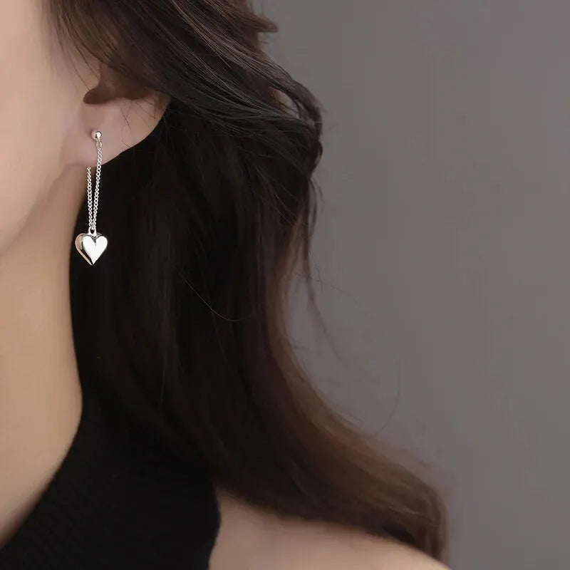Elegant Vintage Geometric Heart-Shaped Earrings