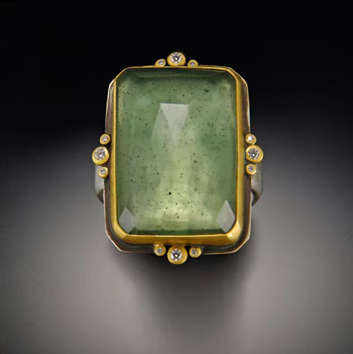 Celeste — French Retro Square Crystal Ring