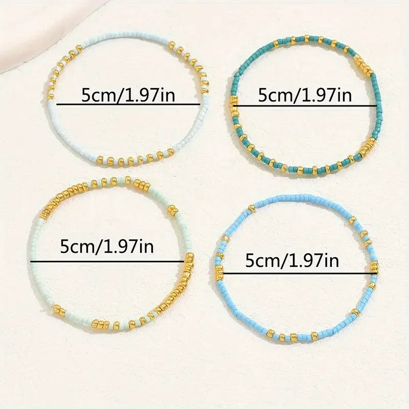 Zoe — Subtle Turquoise Beaded Bracelet Set