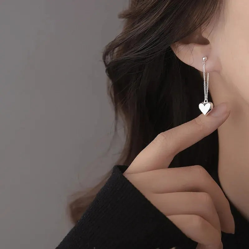 Elegant Vintage Geometric Heart-Shaped Earrings