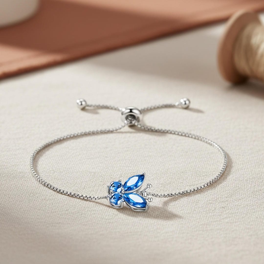 Dafne — Sapphire Butterfly Bracelet