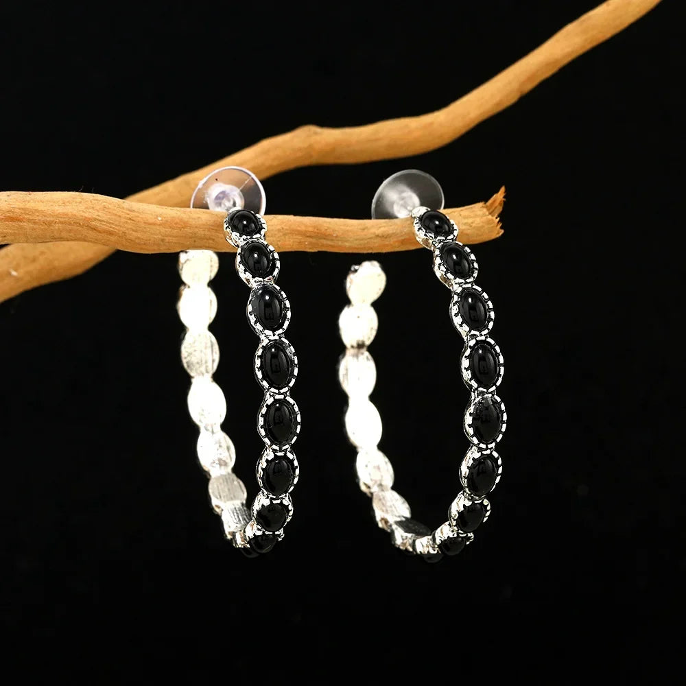 Esme — Vintage Oval Hoop Earrings
