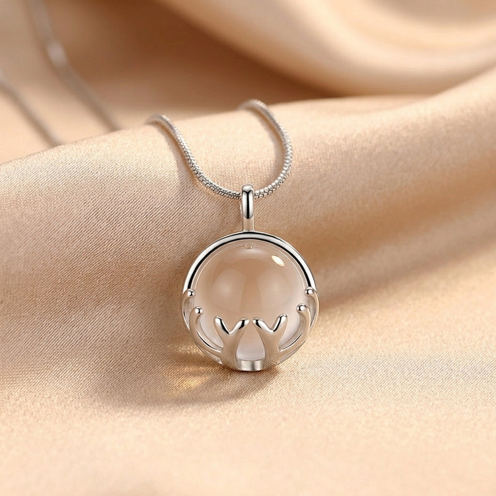 Hanna — Moonstone Snake Pendant Necklace