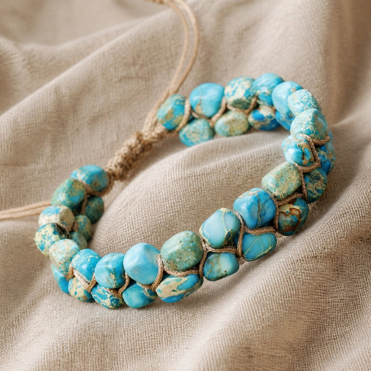 CF Component — Turquoise Woven Gold Bracelet