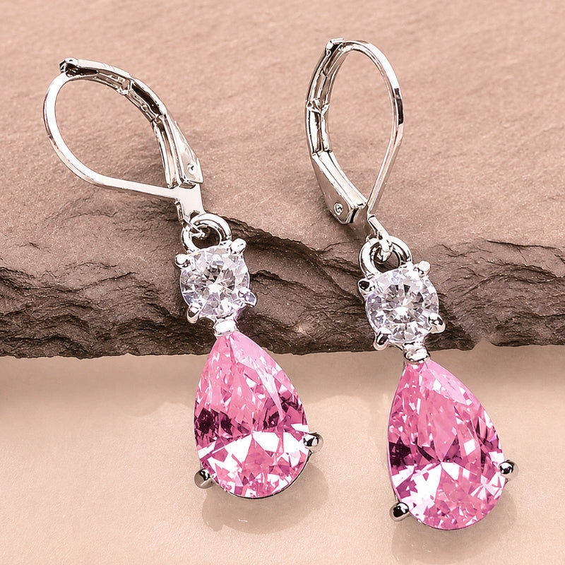 Soline — Radiant Zirconia Drop Earrings
