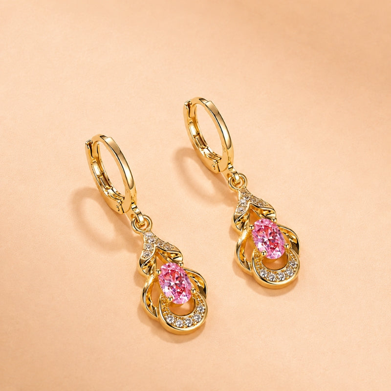 Alyssa — Lustrous Oval Fashion Earrings