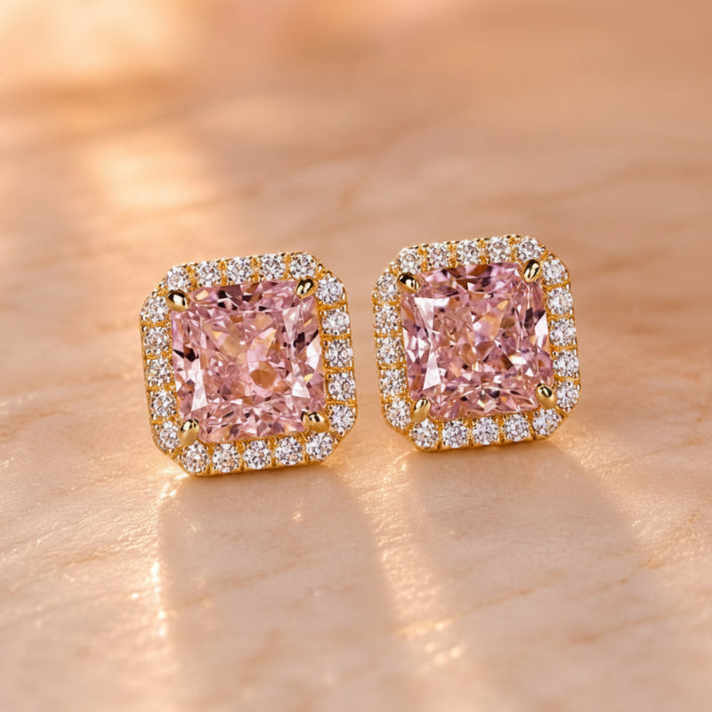 Lys — Exquisite Cushion Stud Earrings