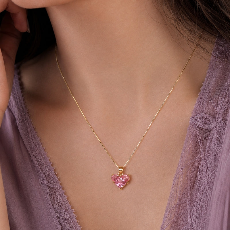 Lark — Radiant Heart Glass Necklace