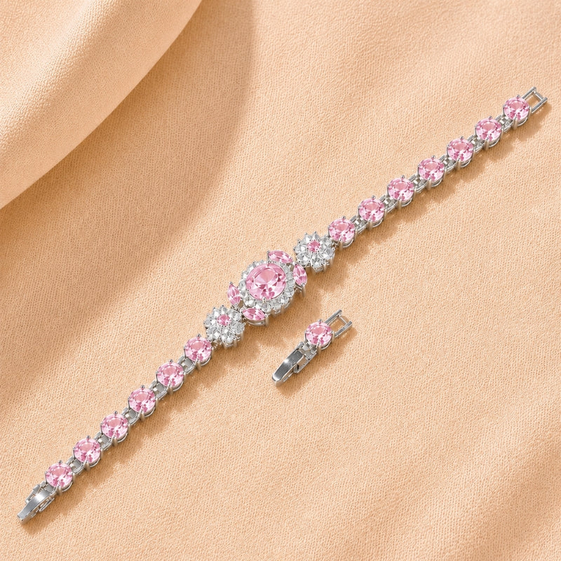Danica — Lustrous Pink Zirconia Bracelet