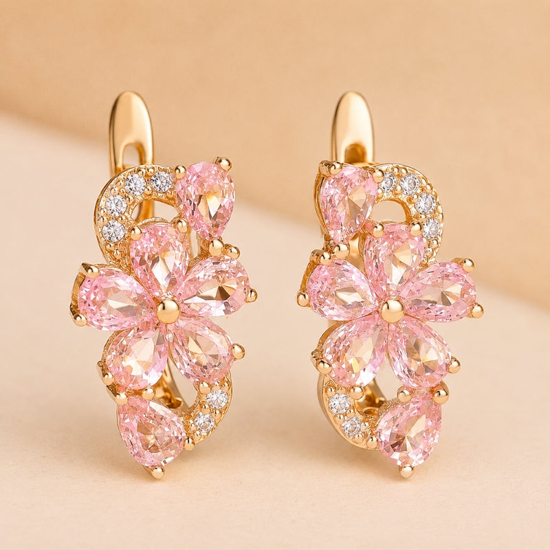 Begonia — Graceful Flower Petal Earrings