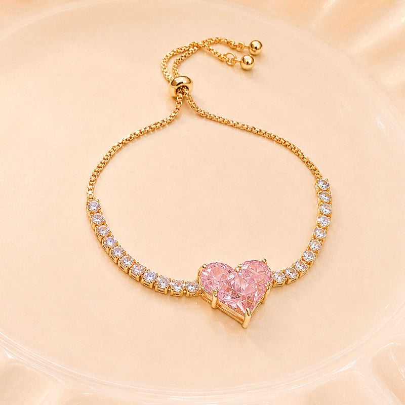 Yelena — Radiant Heart Charm Bracelet
