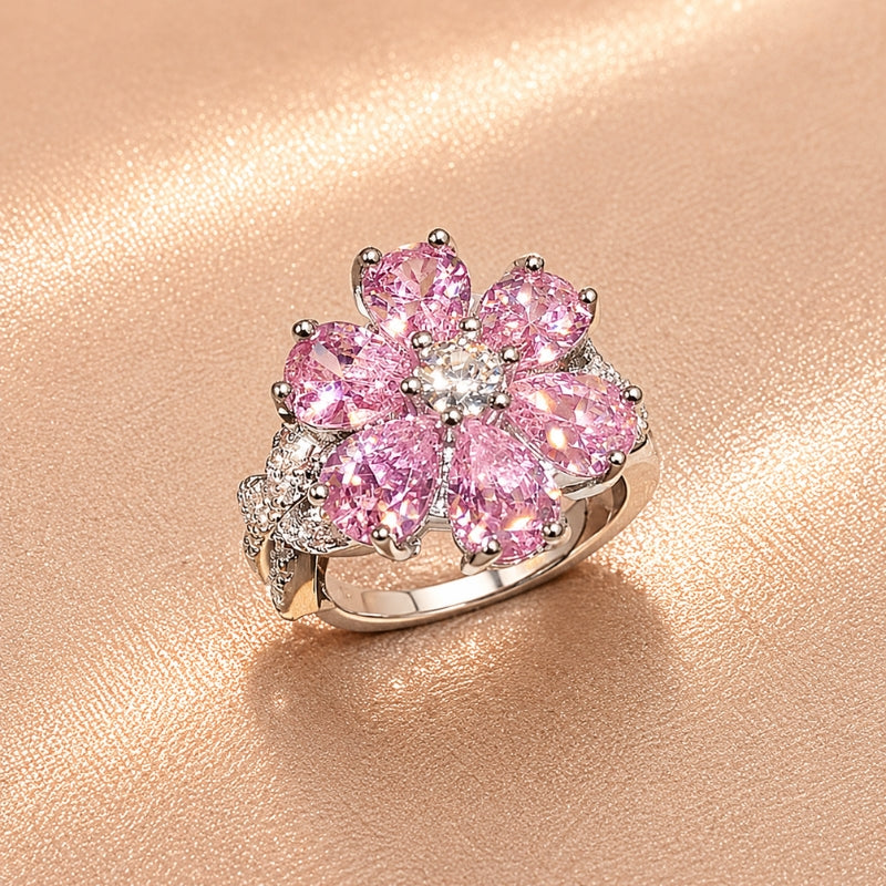 Fiorella — Zirconia Flower Statement Ring