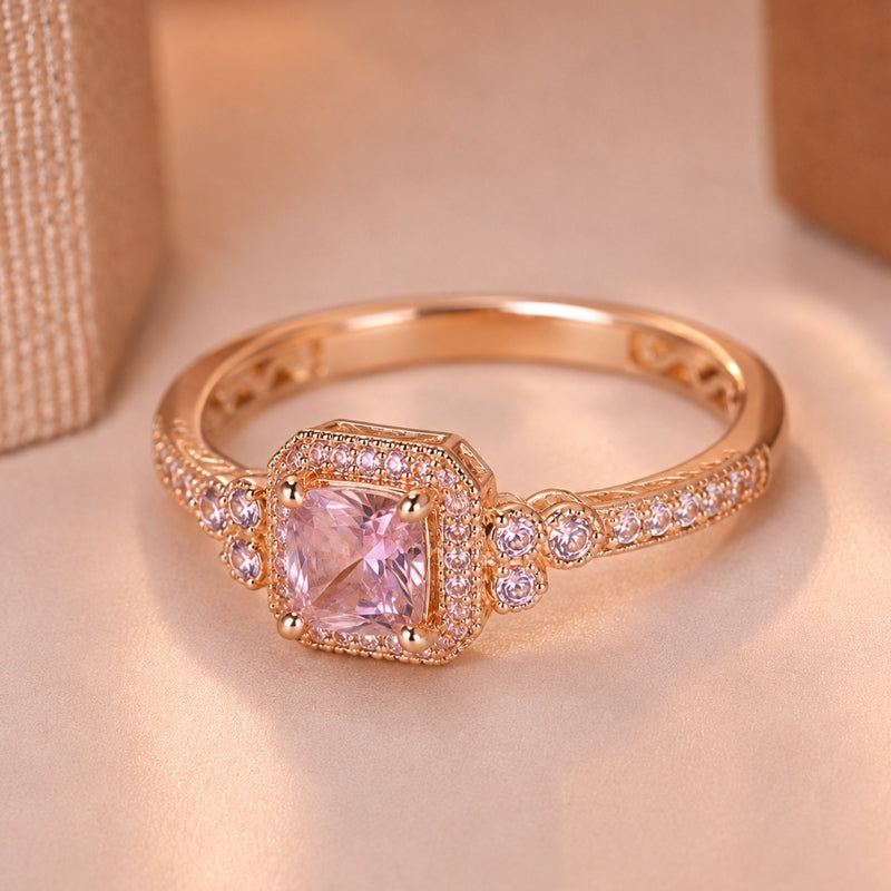 Romy — Lustrous Princess Zircon Ring