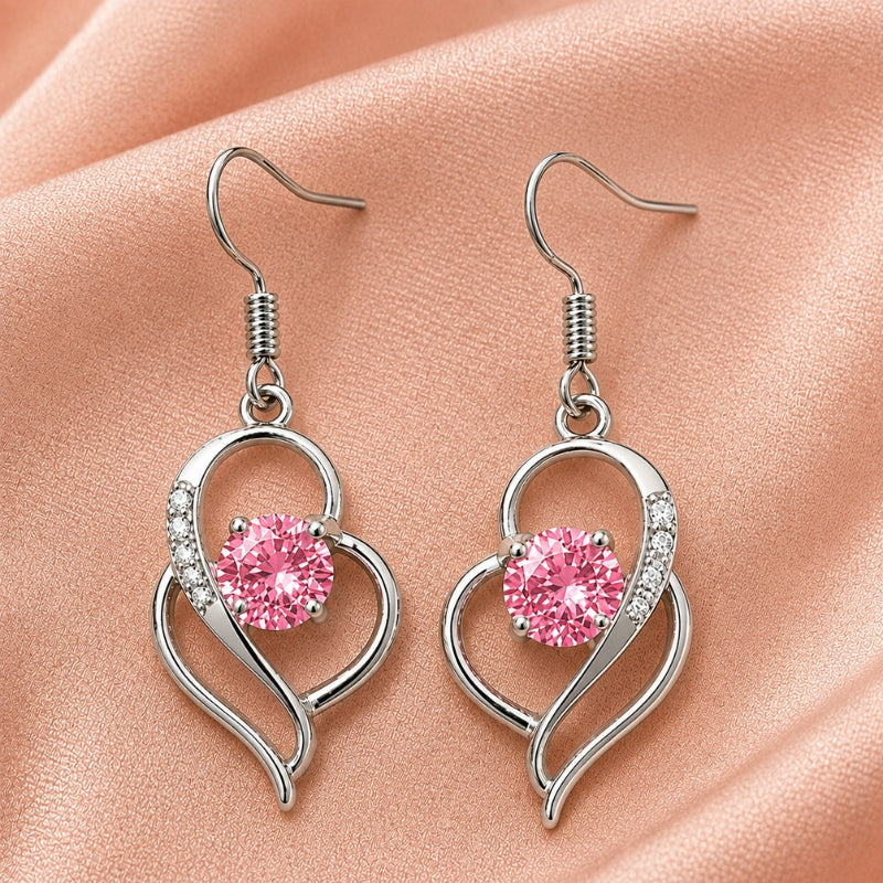 Imani — Lustrous Heart Statement Earrings