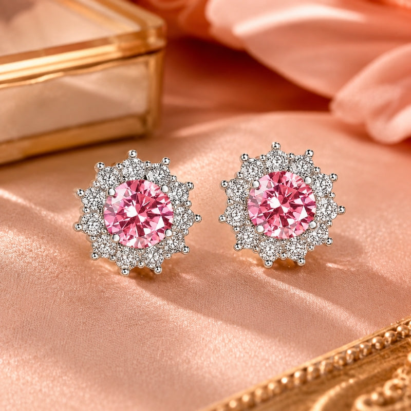Delfina — Timeless Halo Stud Earrings