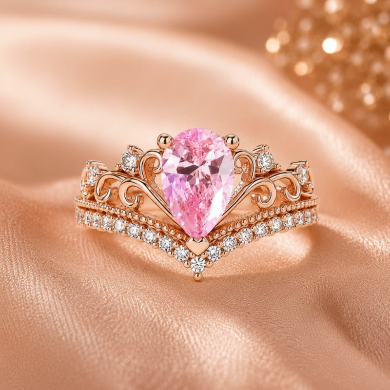 Margaux — Lustrous Pear Stone Ring