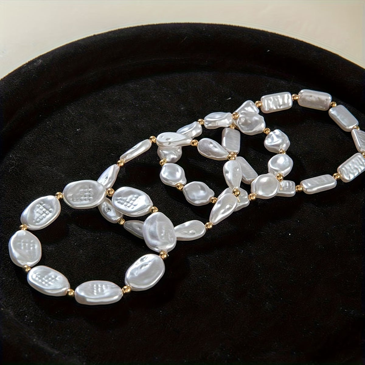 Ophelia — Pearl Statement Bracelet Set of 4