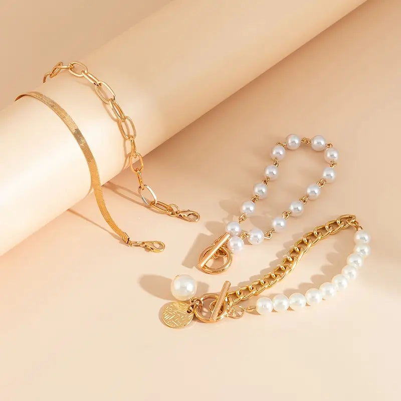 Bonnie — Luxe Layered Pearl Bracelet Set
