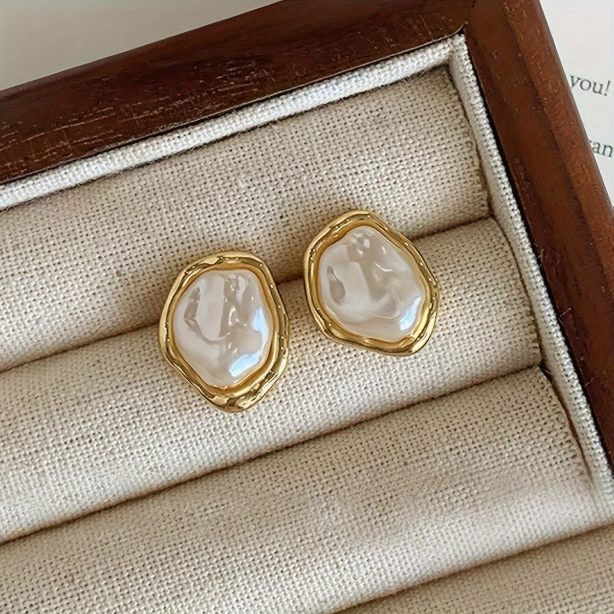 Tamsin — Irregular Pearl Stud Earrings