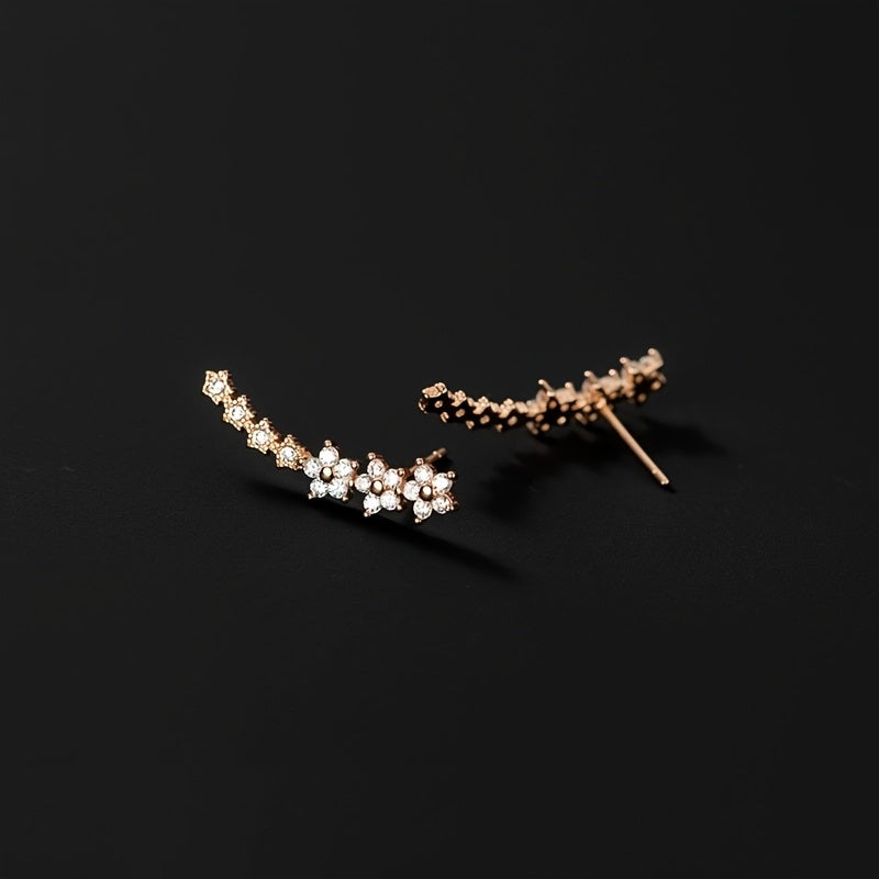 Gaja — Timeless Crystal Flower Earrings