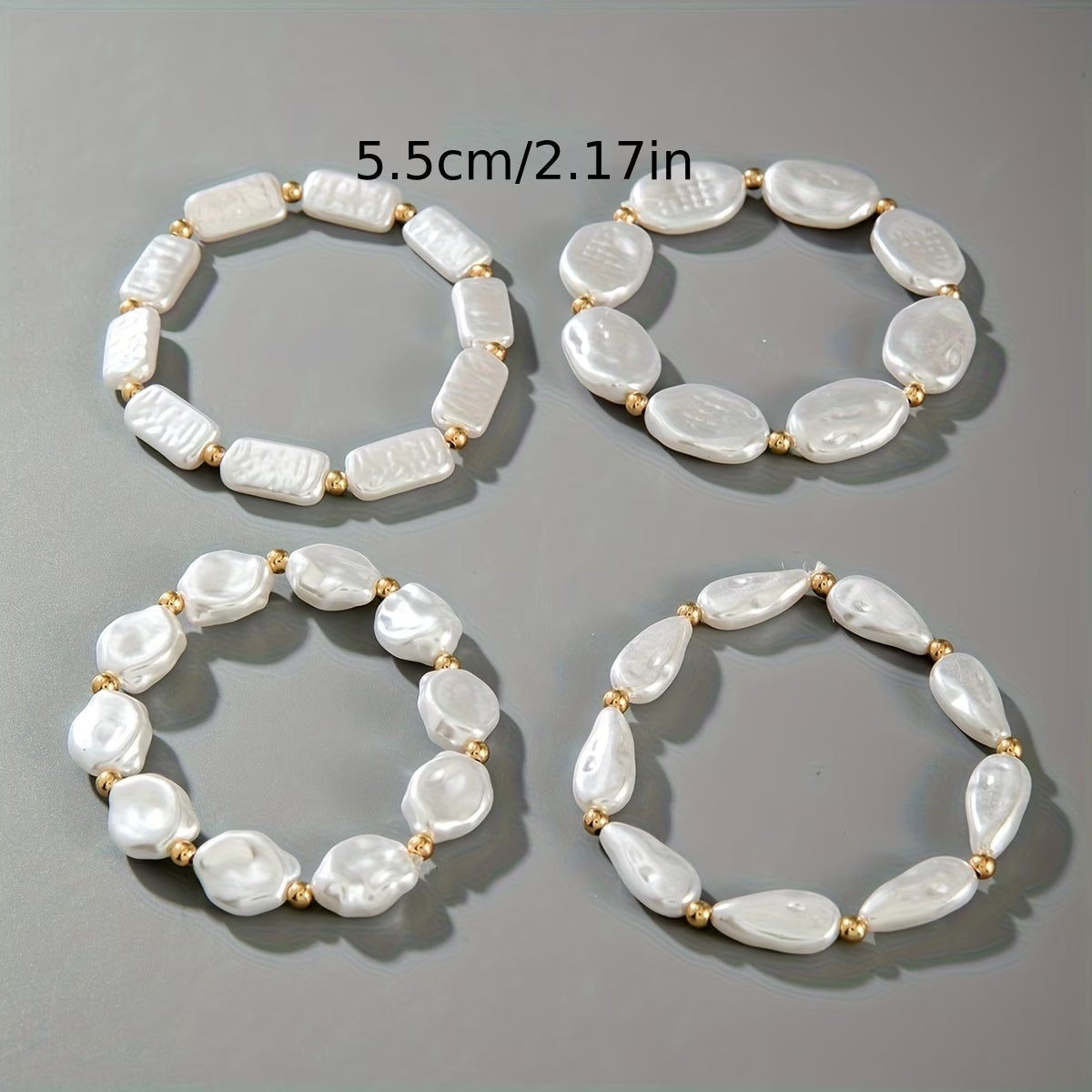 Ophelia — Pearl Statement Bracelet Set of 4
