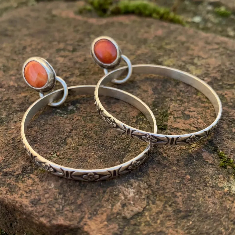 Boho Vintage Onyx Earrings