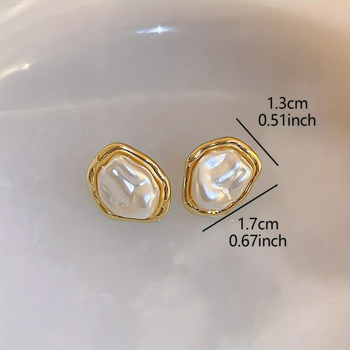 Tamsin — Irregular Pearl Stud Earrings