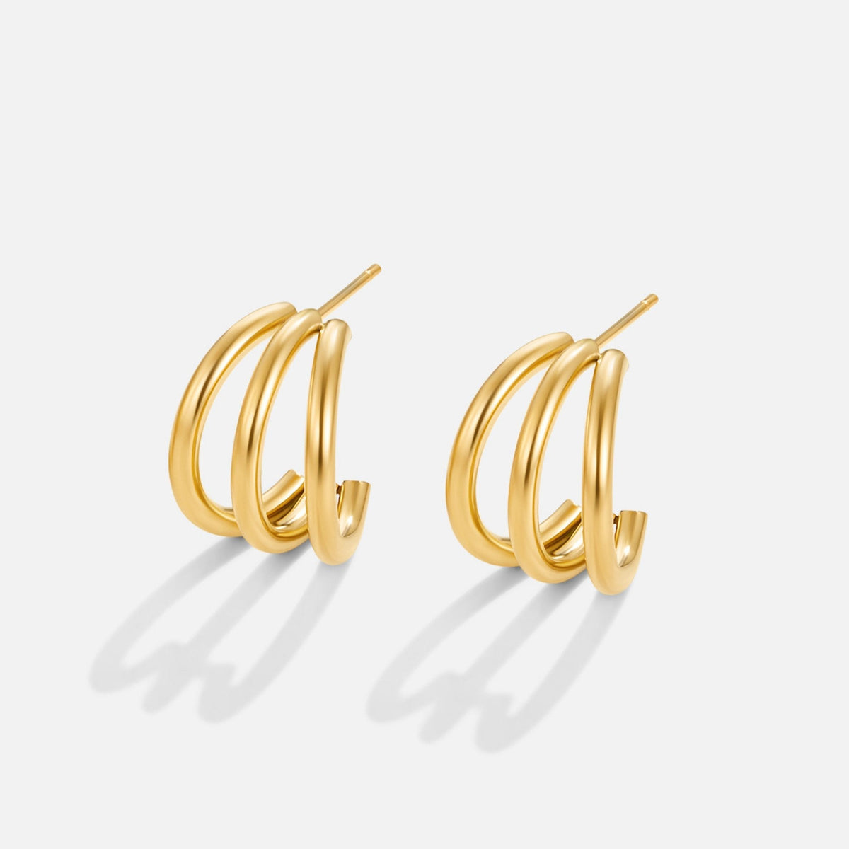 Licia — Triple Gold Hoop Earrings