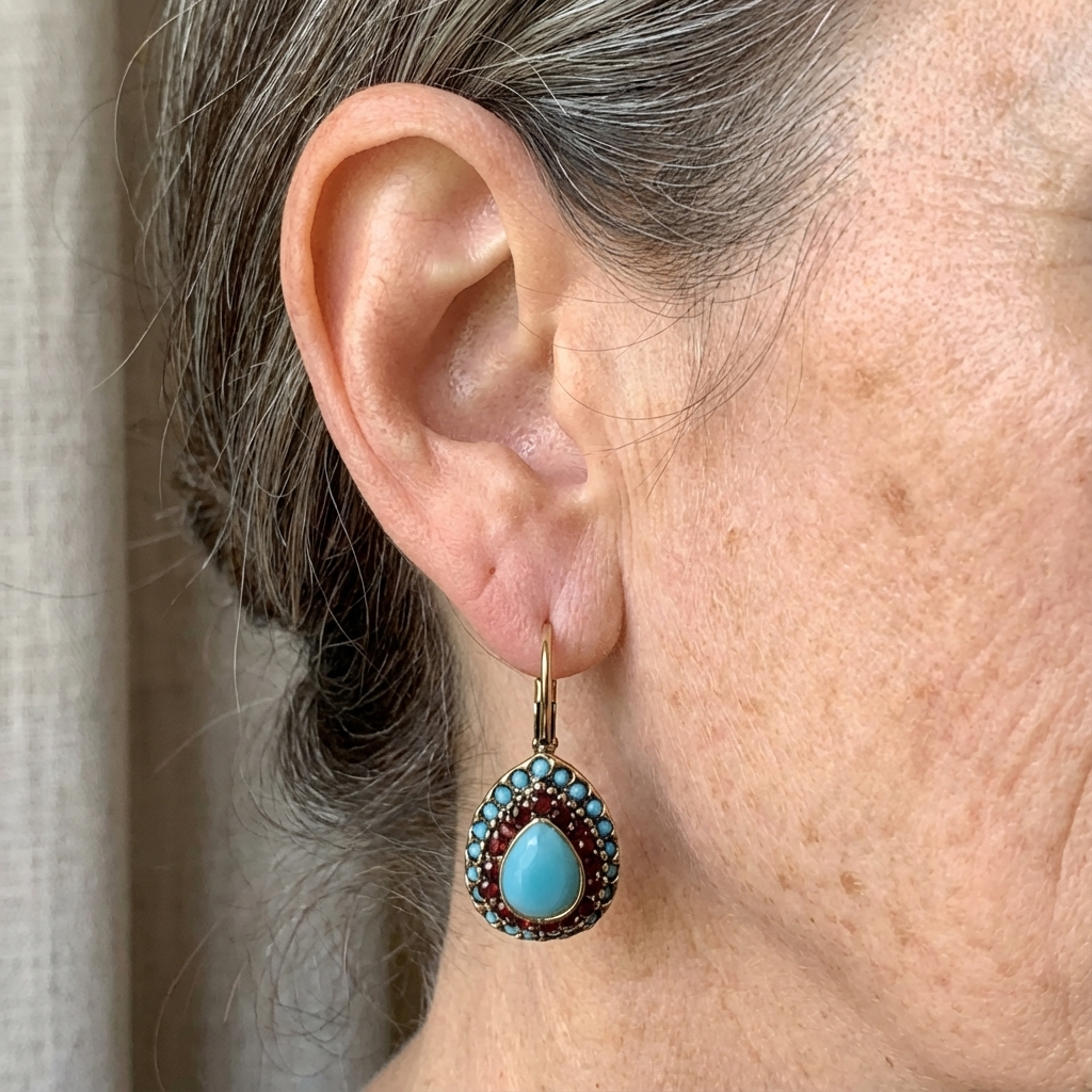 Isla — Vintage Crystal Teardrop Earrings