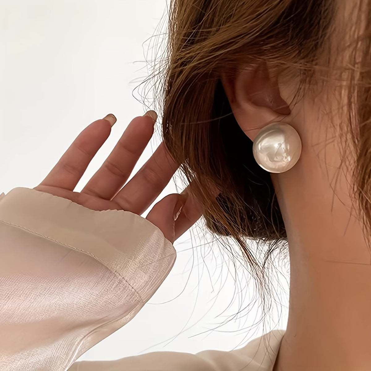 Nell — Statement Pearl Stud Earrings