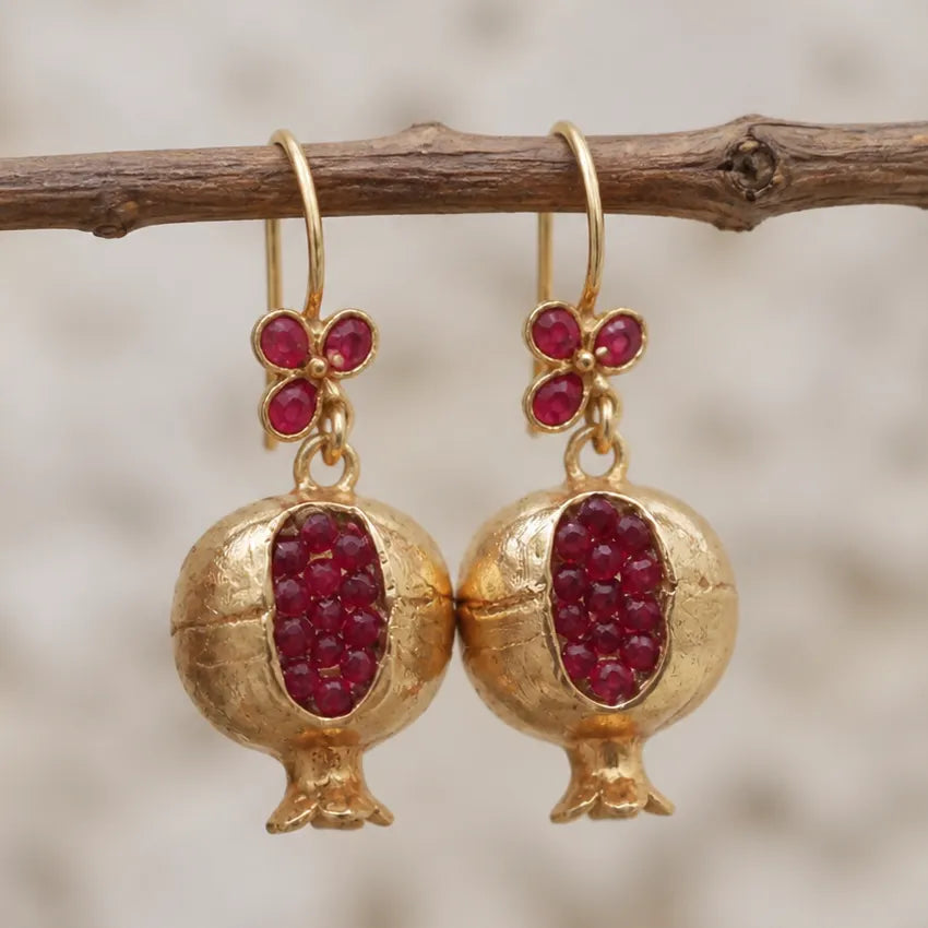 Vintage Pomegranate Design Earrings