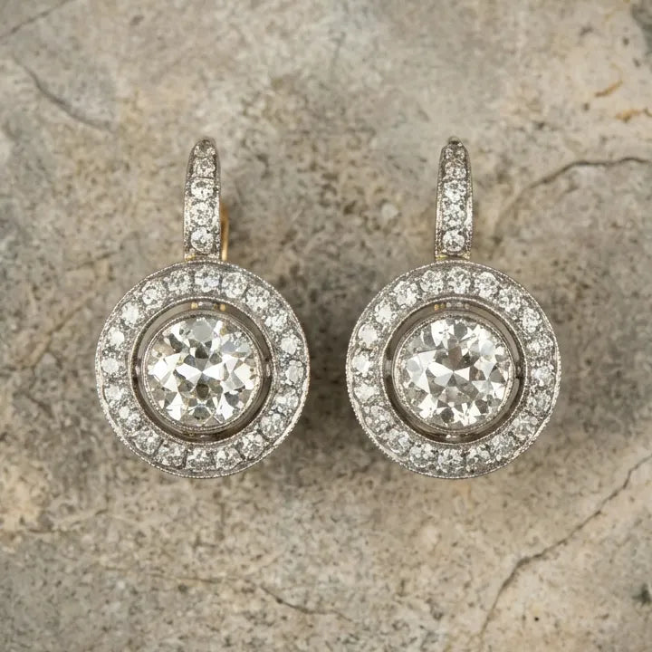 Vintage Silver Earrings with Zirconia