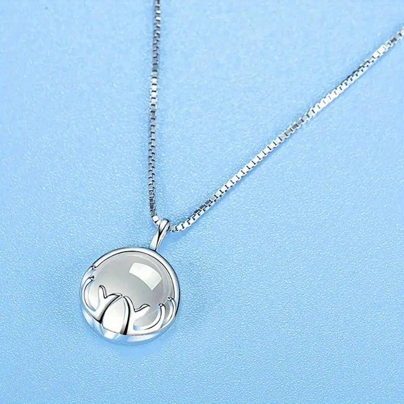 Hanna — Moonstone Snake Pendant Necklace