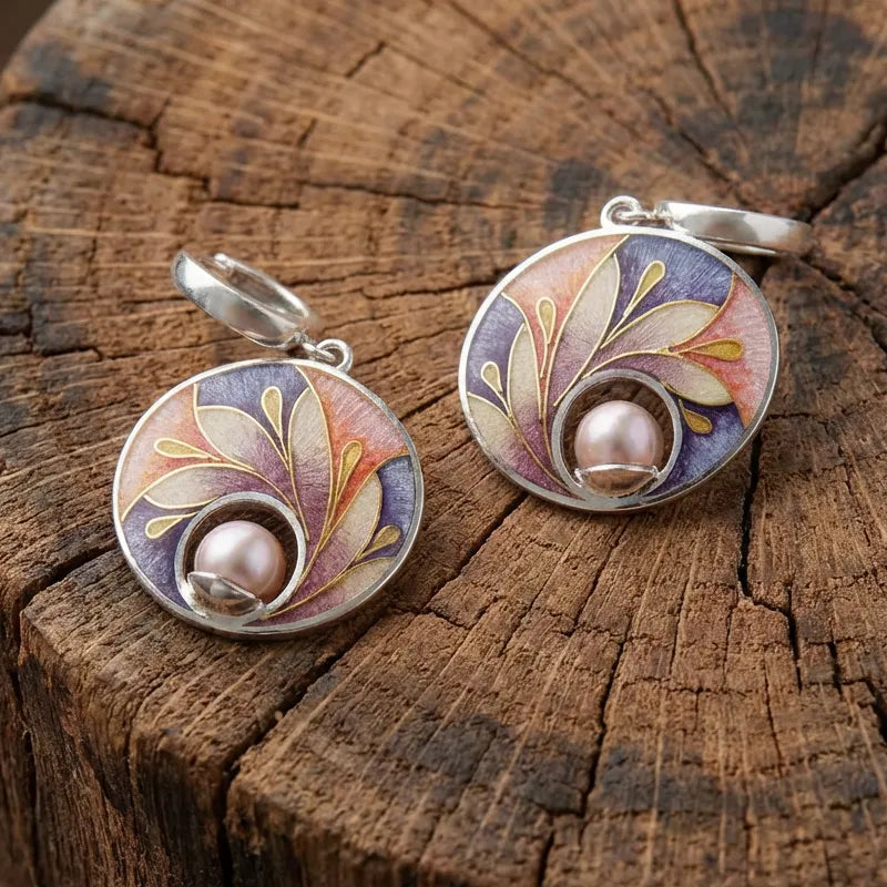 Acrylic Earrings with Pearls