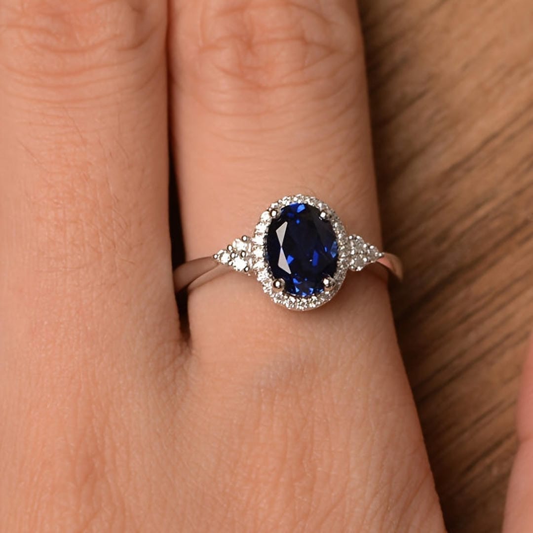 Aurelia — Midnight Majesty Sapphire Oval Ring