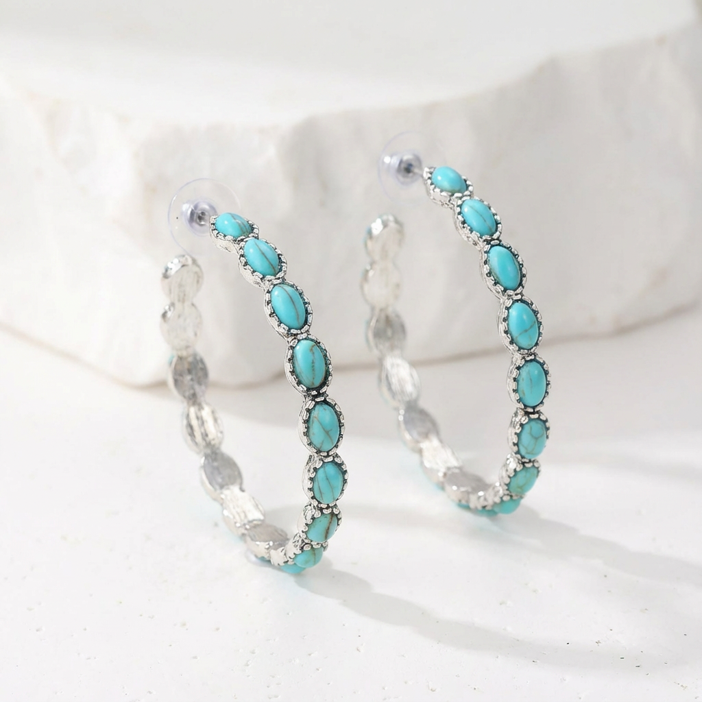 Esme — Vintage Oval Hoop Earrings