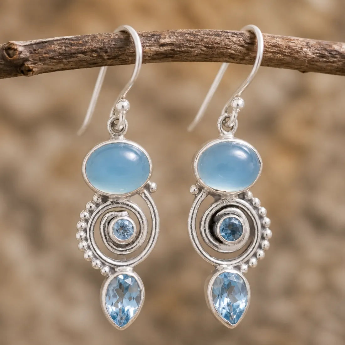 Vintage Moonstone Earrings
