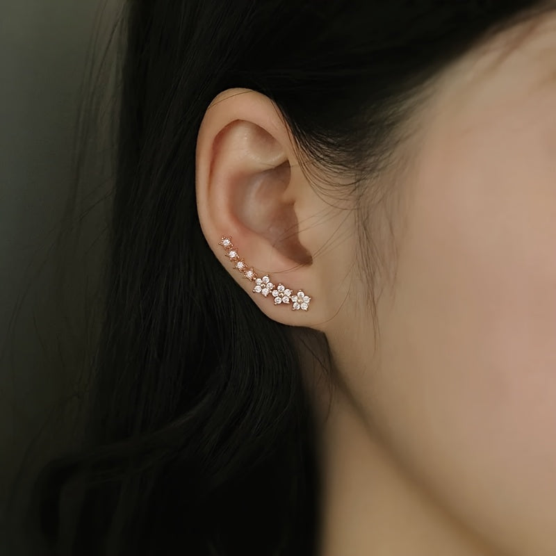 Gaja — Timeless Crystal Flower Earrings
