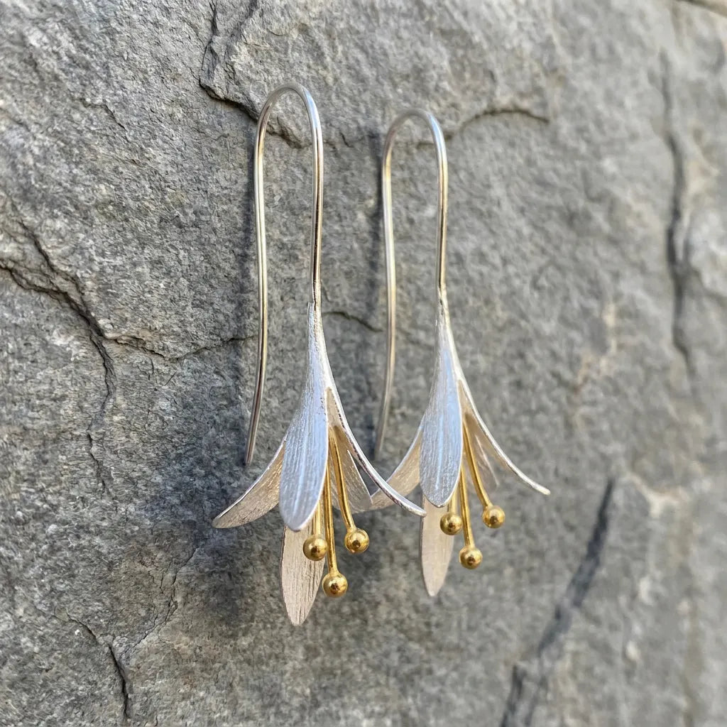 Silver Flower Earrings