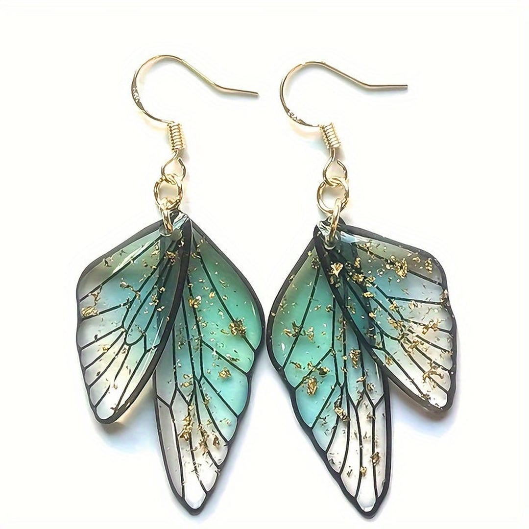 Darcy — Butterfly Wing Resin Drop Earrings