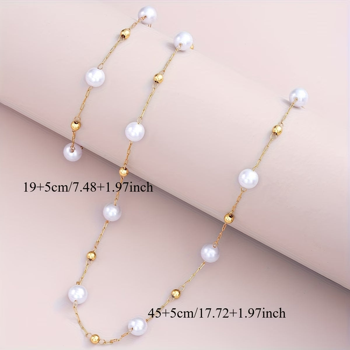 Blythe — Dainty Pearl Chain Jewelry Set