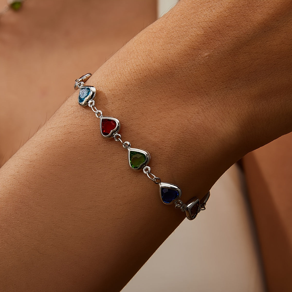 Romy — Candy-Colored Heart Bracelet